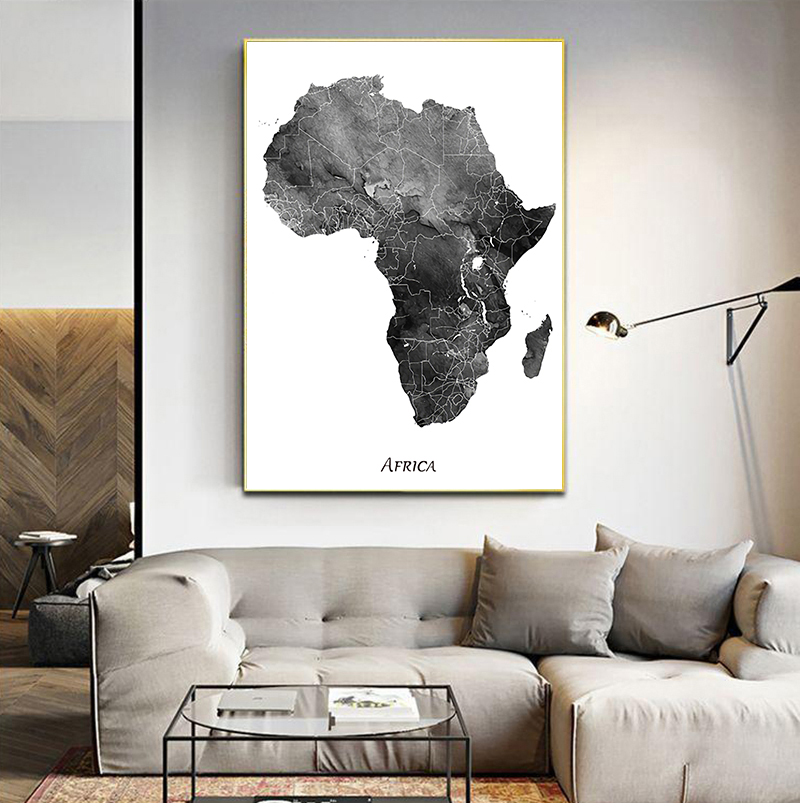 Star Map Poster - خريطة أفريقيا الملصقات والمطبوعات خريطة السفر