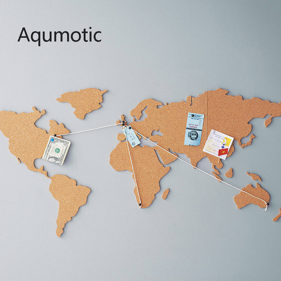 Star Map Poster - Aqumotic الفلين خريطة العالم السفر رسالة