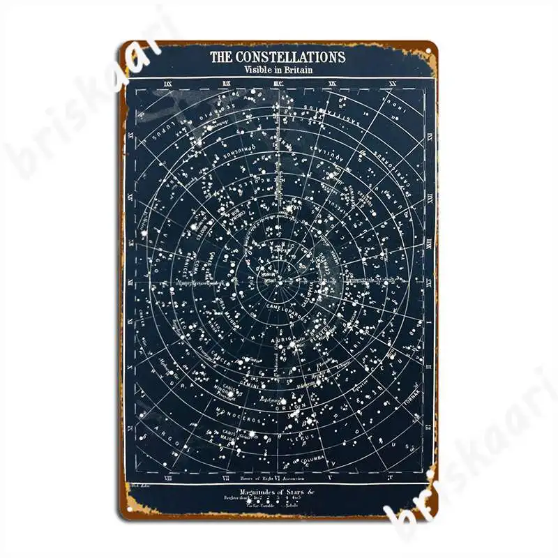 Star Map Poster - خمر ستار الأبراج خريطة المشارك سيركا