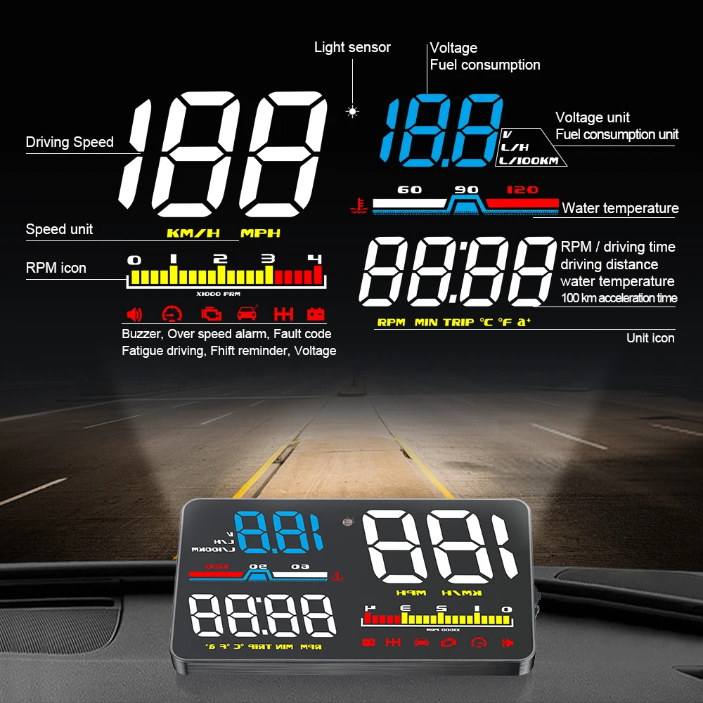 جهاز عرض رقمي OBD2 للسيارة على - مراجعة Anemometer Wind Speed وسعره