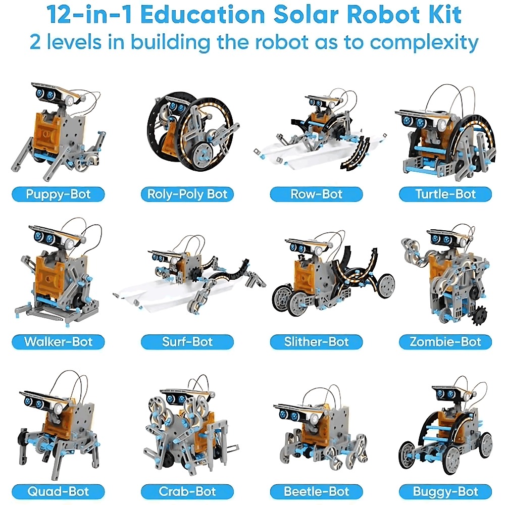 مجموعة مكعبات بناء روبوت شمسي  - مراجعة Science Robotics وسعره