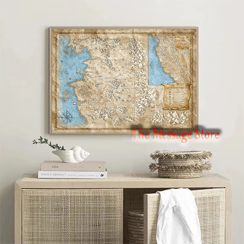 Witcher خريطة العالم مواقع الق - مراجعة Star Map Poster وسعره