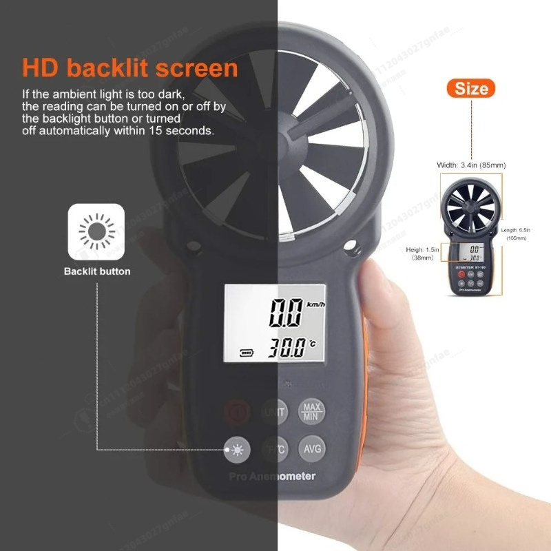 جهاز قياس سرعة الرياح الرقمي B - مراجعة Anemometer Wind Speed وسعره