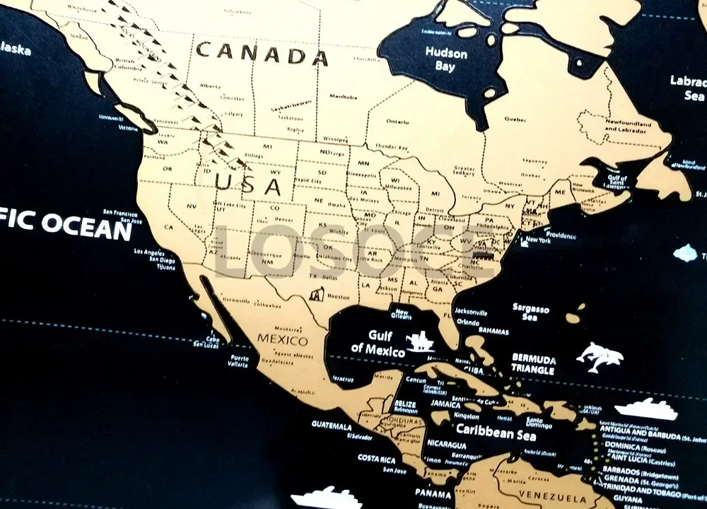 جديد ديلوكس السفر خدش خريطة ال - مراجعة Star Map Poster وسعره