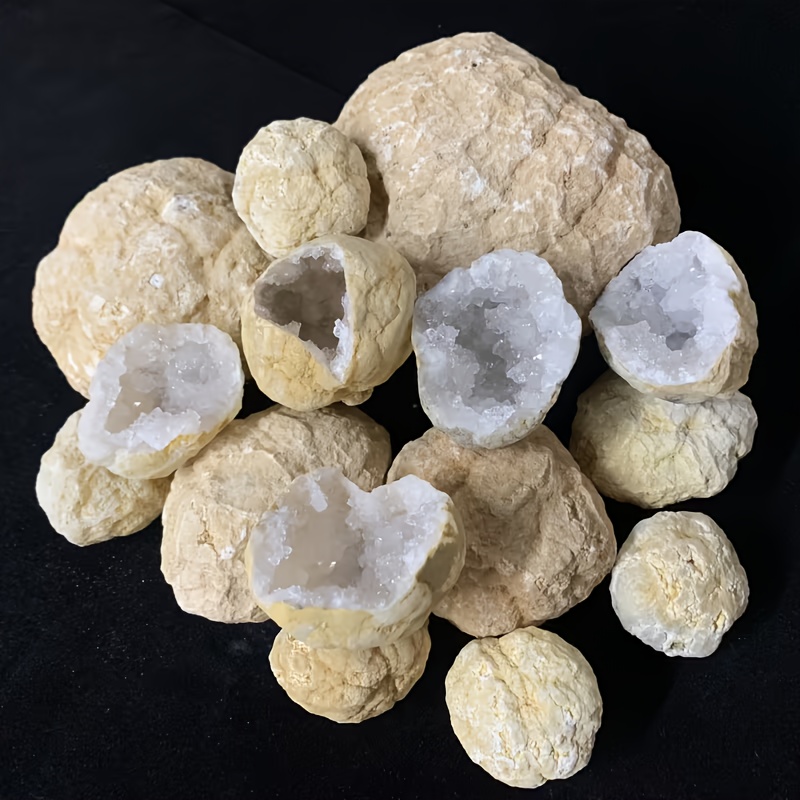 10/20 قطعة بيضات كوارتز طبيعية - مراجعة Geode Crystal Break وسعره