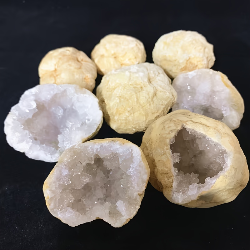 10/20 قطعة بيضات كوارتز طبيعية - مراجعة Geode Crystal Break وسعره