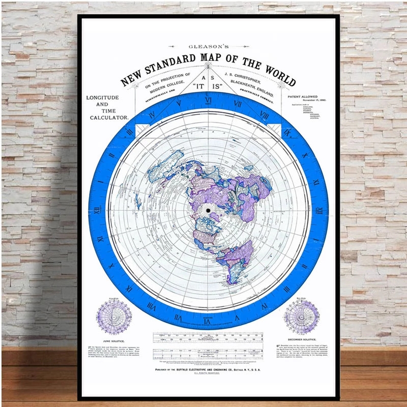 المشارك والمطبوعات 1892 شقة ال - مراجعة Star Map Poster وسعره